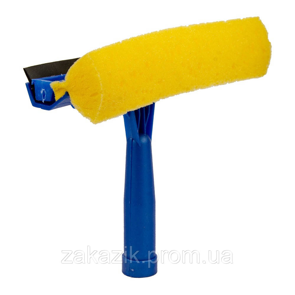 Щітка для миття вікон насадка Irge + ECO спонж 20 см Жовто-синій ZZ, код: 7746825