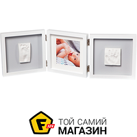 Набор для отпечатков Baby Art Тройная рамка квадратная White/Grey (3601095500)