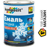 Эмаль Kompozit Эмаль алкидная ПФ-115 снежно-белый глянец 0.75 л 0.9 кг