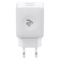 Зарядное устройство 2E Wall Charger Dual USB-A 2.4A + cable USB-C White 2E-WC1USB2.1A-CC i