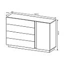 Комод в спальню з ЛДСП 1D4S/138 Arco (Marco) Perfect Home Графіт/Дуб артизан, фото 5