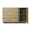 Комод в спальню з ЛДСП 1D4S/138 Arco (Marco) Perfect Home Графіт/Дуб артизан, фото 3