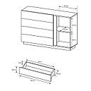 Комод в спальню з ЛДСП 1D4S/138 Arco (Marco) Perfect Home Графіт/Дуб артизан, фото 6