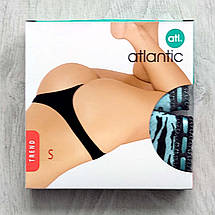 Набір 2 шт. жіночих стрінгів ATLANTIC розмір S із принтом зебра бірюзові, фото 3