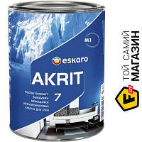 Краска Eskaro Краска акрилатная водоэмульсионная Akrit 7 мат белый 0.95л 1.23кг