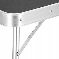 Стіл туристичний скаладний для кемпінгу + 4 стільці Чорний, фото 4