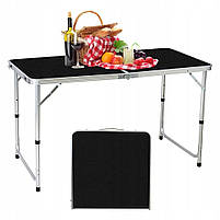 Стіл туристичний скаладний для кемпінгу + 4 стільці Чорний, фото 2