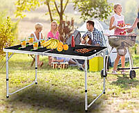 Стіл туристичний скаладний для кемпінгу + 4 стільці Чорний, фото 8