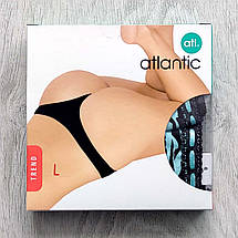 Набір 2 шт. жіночих стрінгів ATLANTIC розмір L із принтом зебра бірюзові, фото 3