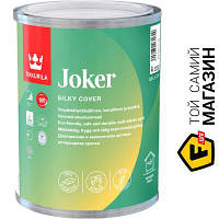 Краска Tikkurila Краска акрилатная Joker база А шелковистый мат белый 0.9л 1.2кг