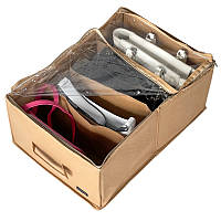 Органайзер для хранения демисезонной обуви на 4 пары до 42 размера (бежевый)