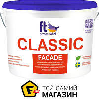 Краска Ft Professional Краска фасадная латексная CLASSIC FACADE база A, 10л глубокий мат белый 10 л