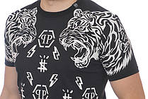 Футболка чоловіча Philipp Plein 24-Y-24503 чорна, фото 6