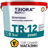 Шпаклевка Triora Шпаклевка TR-12 power влагостойкая 16 кг