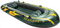 Четырехместная надувная лодка Intex Seahawk 4 Set (68351)(7575284541754)