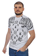 Футболка чоловіча Philipp Plein 24-Y-24503 біла, фото 4