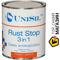 Эмаль Unisil Грунт-эмаль антикоррозионная Rust Stop 3 in 1 зеленый глянец 2.5 л