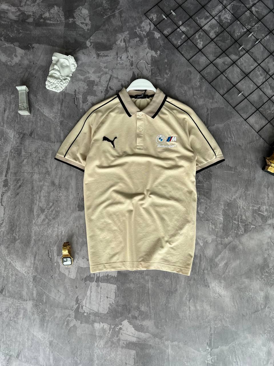 Чоловіча футболка поло PUMA BMW Motorsport M1899 бежева