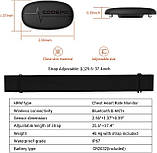 Нагрудний ремінь для пульсометра COOSPO H6 Bluetooth 4.0 ANT+ IP67, датчик серцевого ритму, фото 5