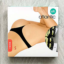 Набір 2 шт. жіночих стрінгів ATLANTIC з принтом зебра жовті, розмір S, фото 3
