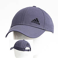 Бейсболка  Adidas 6-ти клинка 2 вишивки (преміум) сірий