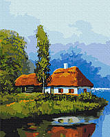 Картина по номерам BrushMe Домик у озера 40х50см BS53152 CS, код: 8264566