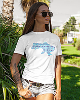 Женская футболка Mishe Принтованная Ukraine 46 Белый (200395) CS, код: 7955394