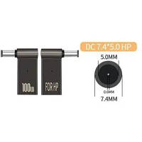 Адаптер PD 100W USB Type-C Female to DC Male Jack 7.4x5.0 mm HP ST-Lab PD100W-7.4x5.0mm-HP i