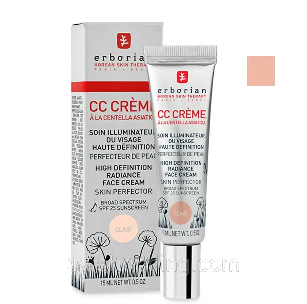 СС крем- коректор для обличчя Erborian CC creme Claire 15 мл