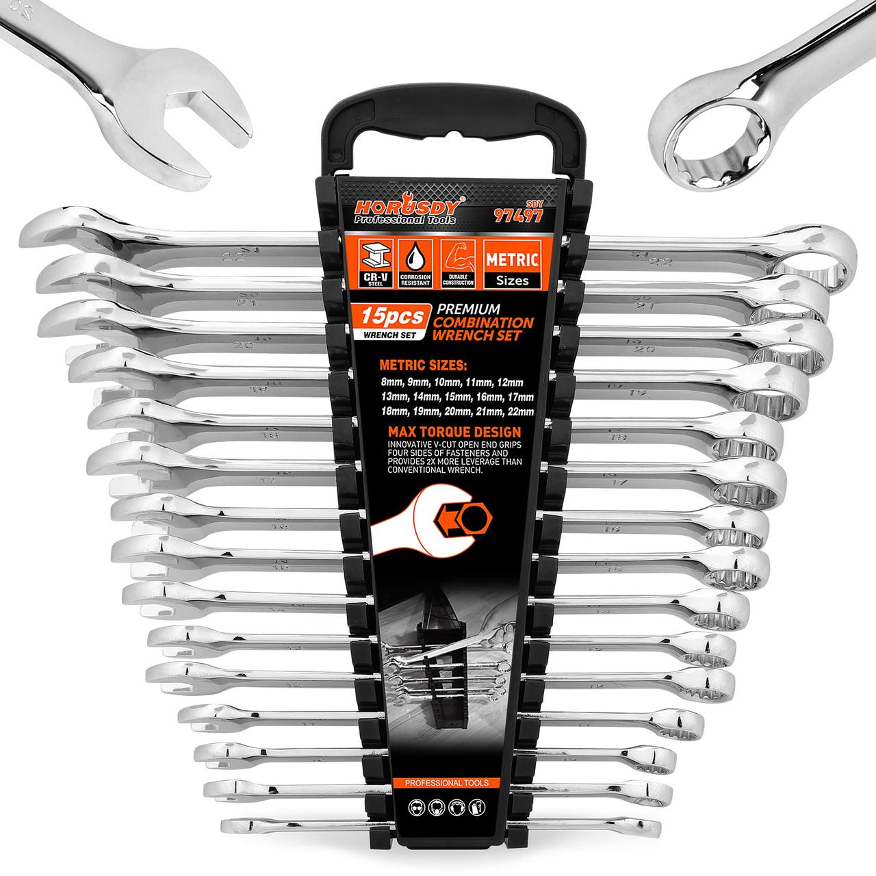 Набір комбінованих ключів 15шт sdy-97497, фото 1