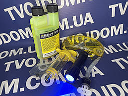 Набір для виявлення витоків Errecom RK1235.01 (ліхтарик,окуляри,фарба шприц-інжектор,адаптер)