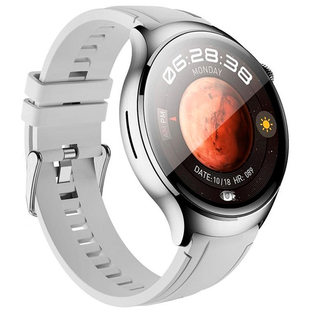 Смарт-годинник BOROFONE BD7 Блютуз v5.0 300mAh для Android, iOS Сріблястий
