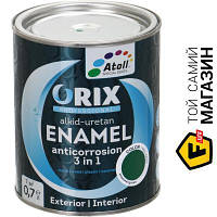 Эмаль Atoll Эмаль ORIX COLOR 3 в 1 RAL 6029 зеленый глянец 0.7л