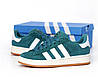 Чоловічі та жіночі кросівки Adidas Campus Green (Зелені) Кеди Адідас Кампус замшеві демісезон, фото 4