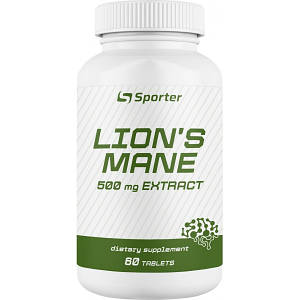 Їжовик гребінчастий Sporter Lion's Mane Mushroom Extract 500 мг 60 капс.