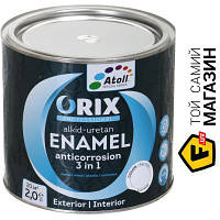 Эмаль Atoll Эмаль ORIX COLOR 3 в 1 RAL 9010 белый глянец 2л