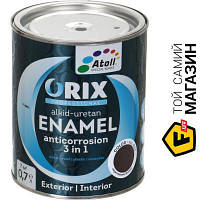 Эмаль Atoll Эмаль ORIX COLOR 3 в 1 RAL 8017 коричневый глянец 0.7л