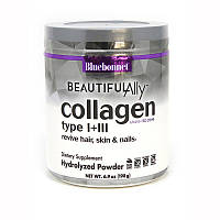 Препарат для суставов и связок Bluebonnet Collagen Type I + III, 198 грамм - Beautiful Ally