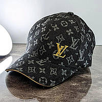 Кепка бейсболка LOUIS VUITTON стильная черная модель унисекс