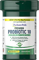 Пробиотическая смесь Puritan s Pride Premium Probiotic 10 20 billion 30 капс.