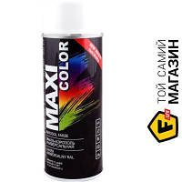 Автомобильная краска Maxi Color Эмаль аэрозольная универсальная декоративная RAL 9003 сигнальный белый мат 400