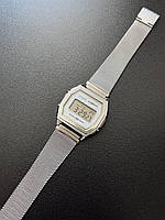Наручные часы Casio Retro A1000 - Серебряные з белым циферблатом