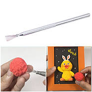 Інструменти для глини та пластиліну - гончарні голка та щітка - інструменти для творчості, фото 9