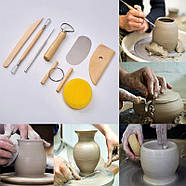 Набір інструментів для ліплення та скульптури 17 в 1 - Професійні гончарні інструменти, фото 9