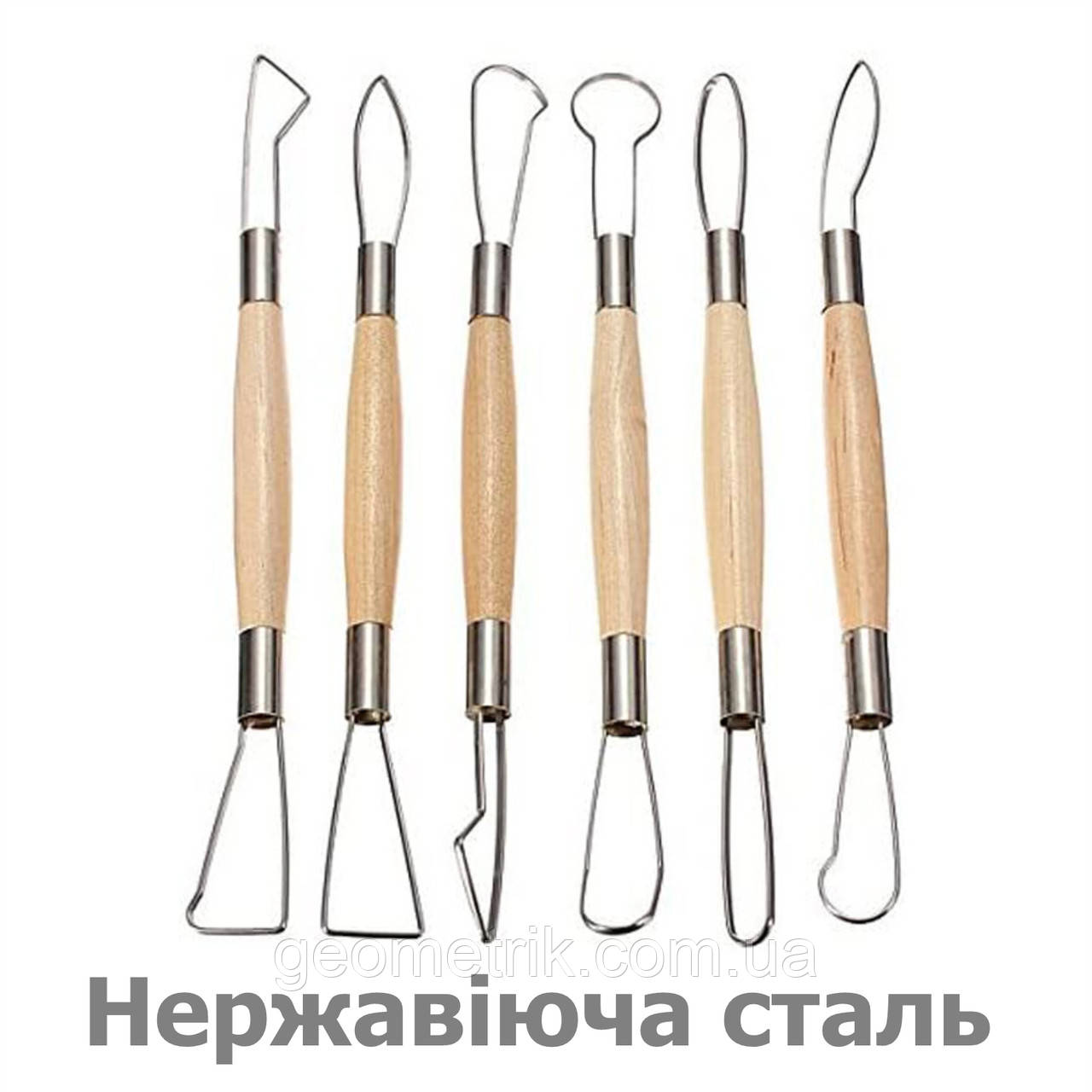 Петля двустроння - 6 шт - Професійні інструменти для ліплення - Набір стеків