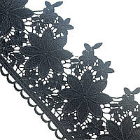 Мереживо макраме 11 см колір - чорний