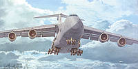 Американский военно-транспортный самолет C-5M Super Galaxy Зборная пластикова модель в маштабе 1:144 Roden