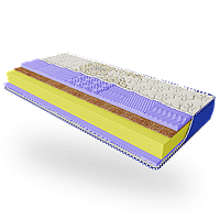 Ортопедический матрас Tiara/Тиара беспружинный (монолитный блок) ТМ ЕММ 80х190