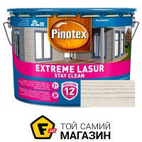 Pinotex Деревозащитное средство extreme lazure stay clean белый полумат 3 л