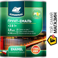 Эмаль Корабельная Грунт-эмаль 3 в 1 желтый глянец 2.8кг